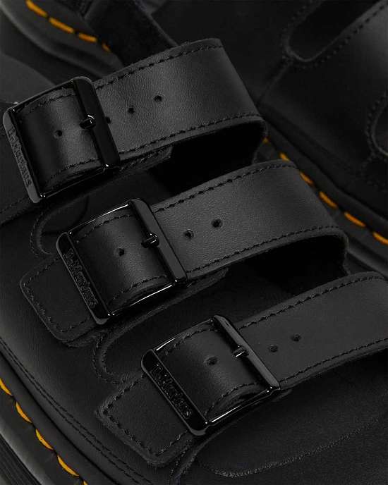 Sandalias Negras Dr. Martens Soloman Strap Hombre Negros MX-08537
